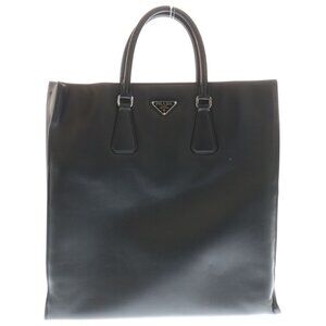 Prada Leather 2-Way Shoulder Handbag Black
